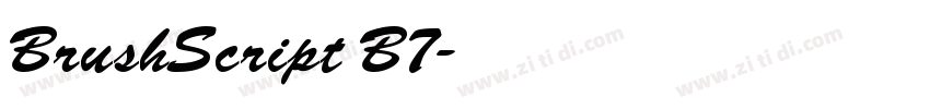 BrushScript B7字体转换